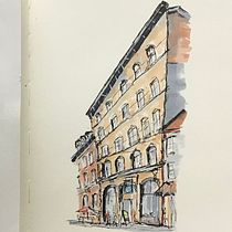 My project for course: Expressive Architectural Sketching with Colored Markers. Een project van  Schetsen,  Tekening,  Architecturale illustratie, Sketchbook y  Illustratie met inkt van Larry Shuman - 23.08.2022