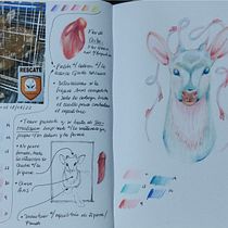 Mi proyecto del curso: Ilustración surrealista inspirada en la naturaleza: "R-Axis". Traditional illustration, Pencil Drawing, Drawing, Artistic Drawing, Naturalistic Illustration, and Colored Pencil Drawing project by Ana Maria Aranda - 08.24.2022