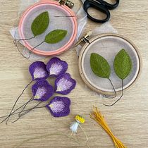 My project for course: Stumpwork Embroidery: Create 3D Ornaments . Jewelr, Design, Embroider, and Textile Design project by najaep - 08.24.2022