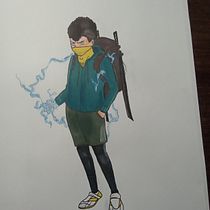 Samurai Kaminari. Een project van Traditionele illustratie, Ontwerp van personages, Stripboek, Tekening met potlood,  Tekening y Manga van Fabricio Saez Orozco - 24.08.2022