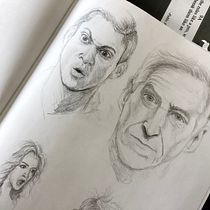 My project for course: Portrait Sketchbooking: Explore the Human Face. Projekt z dziedziny Sketching,  R, sunek, Portret,  R, sunek art, st, czn i Sketchbook użytkownika caareroot - 25.08.2022