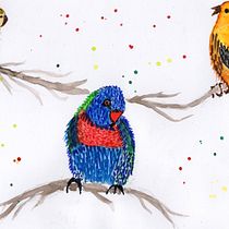 MY BIRDS IN COLORS. Projekt z dziedziny Malowanie akwarelą użytkownika jakamej - 25.08.2022