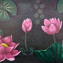 Renacer. Traditional illustration, Fine Arts, Painting, Acr, lic Painting, and Botanical Illustration project by Jennifer Navarrete - 08.20.2022