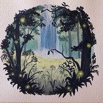 Il mio progetto del corso: Pittura di paesaggi fantastici a guazzo. Gouache Painting, Traditional illustration, and Painting project by Betti Tomasin - 08.24.2022