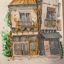 My project for course: Expressive Architectural Sketching with Colored Markers. Een project van  Schetsen,  Tekening,  Architecturale illustratie, Sketchbook y  Illustratie met inkt van agibson - 24.08.2022