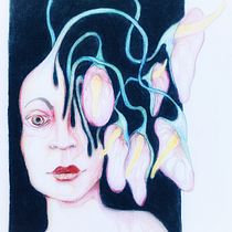 Mon projet du cours : Portrait créatif en clair-obscur au crayon. Un projet de Illustration traditionnelle, Dessin au cra, on, Dessin de portrait, Dessin artistique, Dessin aux cra , et ons de couleur de juliette - 25.08.2022