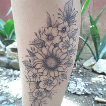 Mi proyecto del curso: Tatuaje botánico con puntillismo. Ilustração tradicional, Desenho de tatuagens e Ilustração botânica projeto de imcclaud_cp - 25.08.2022