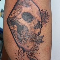 Calavera en blackwork. Tattoo Design project by Jorge David Hernández del Razo - 11.10.2021