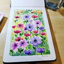 My project for course: Creation of Color Palettes with Watercolor. Un progetto di Illustrazione tradizionale, Belle arti, Pittura, Pittura ad acquerello e Teoria del colore di Allison Droguett - 25.08.2022