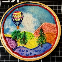 Mi proyecto del curso: Técnicas básicas de bordado y acuarela. Painting, Watercolor Painting, Embroider, and Textile Design project by Julissa Chávez - 08.26.2022