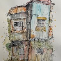 My project for course: Expressive Architectural Sketching with Colored Markers. Een project van  Schetsen,  Tekening,  Architecturale illustratie, Sketchbook y  Illustratie met inkt van esw - 26.08.2022