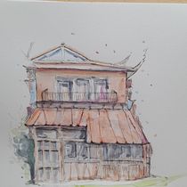 My project for course: Expressive Architectural Sketching with Colored Markers. Een project van  Schetsen,  Tekening,  Architecturale illustratie, Sketchbook y  Illustratie met inkt van Kate Harrott - 26.08.2022