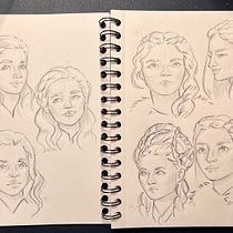 Mi proyecto del curso: Sketchbook de retrato: explora el rostro humano. Projekt z dziedziny Sketching,  R, sunek, Portret,  R, sunek art, st, czn i Sketchbook użytkownika Brenda Shaw - 26.08.2022