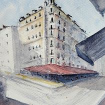 My project for course: Architectural Sketching with Watercolor and Ink. Sketching, Drawing, Watercolor Painting, Architectural Illustration, Sketchbook & Ink Illustration project by ddutta2010 - 08.26.2022