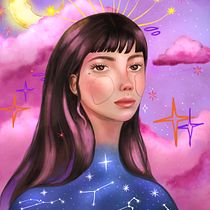 Mi proyecto del curso: Retratos digitales de fantasía con Photoshop. Traditional illustration, Drawing, Digital Illustration, Portrait Drawing, Digital Drawing, and Digital Painting project by Nathalia Alvarez - 08.26.2022