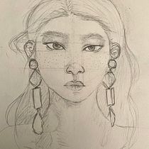 My project for course: Portrait Sketchbooking: Explore the Human Face. Un proyecto de Bocetado, Dibujo, Dibujo de Retrato y Sketchbook de Ashley - 22.08.2022