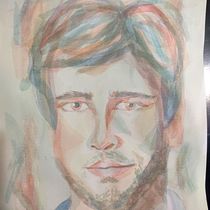Meu projeto do curso: Retrato artístico em aquarela. Fine Arts, Painting, Watercolor Painting, and Portrait Drawing project by fabihmartins_fm - 08.26.2022