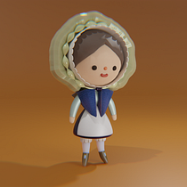 My project for course: Kawaii Character Creation in 3D with Blender  Ein Projekt aus dem Bereich Traditionelle Illustration, Design von Figuren, Digitale Illustration, 3-D-Modellierung und Manga von Anne-Renee Dumont - 27.08.2022