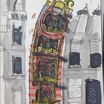 My project for course: Expressive Architectural Sketching with Colored Markers. Een project van  Schetsen,  Tekening,  Architecturale illustratie, Sketchbook y  Illustratie met inkt van cornucopiae - 27.08.2022