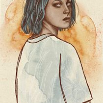 Meu projeto do curso: Retrato Ilustrado com Procreate. Ilustração tradicional, Ilustração vetorial, Ilustração digital, e Desenho de retrato projeto de Gabrielle Arruda - 27.08.2022