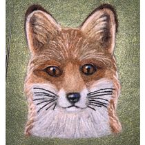 My Frist Felting Project. Needle Felting: Paint Portraits with Wool. Arts, Crafts, Fiber Arts, Naturalistic Illustration, Needle Felting, and Textile Design project by laurie_ - 08.23.2022