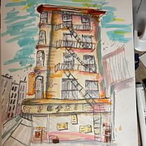 My project for course: Expressive Architectural Sketching with Colored Markers. Sketching, Drawing, Architectural Illustration, Sketchbook & Ink Illustration project by prussianblue9591 - 08.27.2022