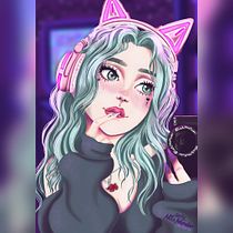 Mi proyecto del curso: Retrato de personajes femeninos con Procreate. Projekt z dziedziny Trad, c, jna ilustracja, Ilustracja c, frowa, R, sunek c i frow użytkownika Cindy Amairani Nandez CostaRica - 25.08.2022