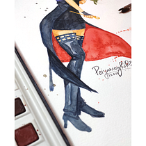 My project for course: Expressive Manga Illustration in Watercolor. Un projet de Illustration traditionnelle, Dessin, Aquarelle , et Manga de poiyamozhips - 19.08.2022