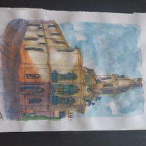 Meu projeto do curso: Desenho arquitetônico com aquarela e tinta. Sketching, Drawing, Watercolor Painting, Architectural Illustration, Sketchbook & Ink Illustration project by Larissa Torres - 08.28.2022