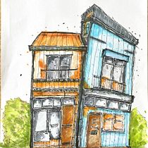 Second project for course: Expressive Architectural Sketching with Colored Markers. Sketching, Drawing, Architectural Illustration, Sketchbook, Ink Illustration, and Traditional illustration project by Donna Clerkin - 09.16.2022