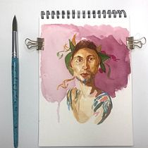 Meu projeto do curso: Retrato em aquarela. Projekt z dziedziny  Sztuki piękne,  Malarstwo, Malowanie akwarelą i Portret użytkownika Nicoli Viana Pereira - 09.06.2021