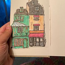 My project for course: Expressive Architectural Sketching with Colored Markers. Sketching, Drawing, Architectural Illustration, Sketchbook & Ink Illustration project by Katie Cannon - 08.29.2022