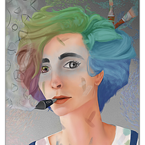 art guy. Traditional illustration, Drawing, Digital Illustration, Portrait Drawing, Digital Drawing, and Digital Painting project by adam ashraf - 08.29.2022