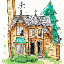 My project for course: Expressive Architectural Sketching with Colored Markers. Sketching, Drawing, Architectural Illustration, Sketchbook & Ink Illustration project by jjkeeffe - 08.30.2022