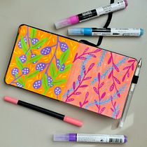 My project for course: Botanical Patterns in a Sketchbook: Conquer the Blank Page. Ilustração tradicional, Pattern Design, Ilustração botânica, e Sketchbook projeto de Mary Rezanova - 30.08.2022