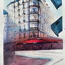 My project for course: Architectural Sketching with Watercolor and Ink. Sketching, Drawing, Watercolor Painting, Architectural Illustration, Sketchbook & Ink Illustration project by Anna-Maria Säntti - 08.30.2022