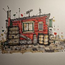Mon projet du cours : Esquisses d'architecture expressives aux feutres de couleur. Sketching, Drawing, Architectural Illustration, Sketchbook & Ink Illustration project by Vincent Jehanno - 08.30.2022