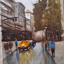 Mi proyecto del curso: Paisajes urbanos en acuarela Ein Projekt aus dem Bereich Bildende Künste, Aquarellmalerei und Architektonische Illustration von Mary Nell Walstrohm Osorio - 31.08.2022