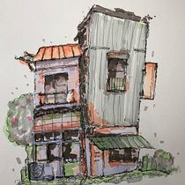 My project for course: Expressive Architectural Sketching with Colored Markers. Sketching, Drawing, Architectural Illustration, Sketchbook & Ink Illustration project by Jacqueline wong - 08.31.2022