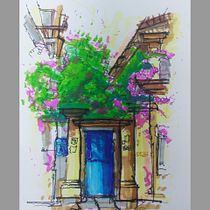 My project for course: Expressive Architectural Sketching with Colored Markers. Sketching, Drawing, Architectural Illustration, Sketchbook & Ink Illustration project by heerambavi - 08.31.2022