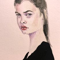 Mein Kursprojekt: Aquarellporträt mit fotografischem Vorbild. Traditional illustration, Watercolor Painting, and Portrait Drawing project by Marion Reiter - 08.31.2022