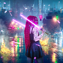 Night City. Cyberpunk 2077. Photograph, Photograph, Post-production, Photo Retouching, Digital Photograph, Fine-Art Photograph, and Photomontage project by Lenin Oviedo Salas - 08.30.2022