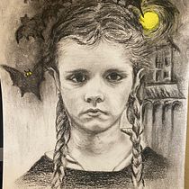 My project for course: Artistic Charcoal Portraiture: Creating Atmosphere. Ilustração tradicional, Artes plásticas, Desenho, Desenho de retrato, Desenho realista, e Desenho artístico projeto de winter_05 - 01.09.2022