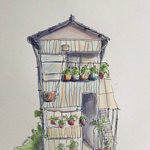 My project for course: Expressive Architectural Sketching with Colored Markers. Sketching, Drawing, Architectural Illustration, Sketchbook & Ink Illustration project by sakchhyamgurung3 - 08.29.2022