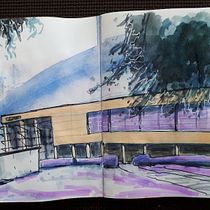 My project for course: Modern Urban Sketching Techniques with Mixed Media Ein Projekt aus dem Bereich Traditionelle Illustration, Malerei, Architektonische Illustration und Illustration mit Tinte von lida_draws - 01.09.2022
