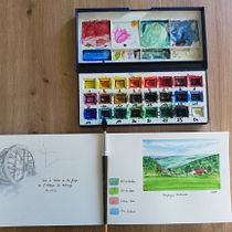 Mon projet du cours : Carnet de voyage à l’aquarelle. Traditional illustration, Watercolor Painting, Architectural Illustration, and Sketchbook project by Isabelle Jeunot - 08.31.2022