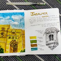My project for course: Watercolor Travel Journal. Traditional illustration, Watercolor Painting, Architectural Illustration, and Sketchbook project by Rishabh Somani - 09.01.2022