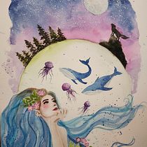 My project for course: Watercolor Techniques for Dreamlike Illustrations. Traditional illustration, Drawing, Watercolor Painting, and Editorial Illustration project by kamryn.leo - 09.02.2022