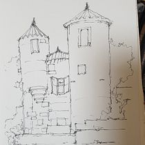 My project for course: Expressive Architectural Sketching with Colored Markers. Sketching, Drawing, Architectural Illustration, Sketchbook & Ink Illustration project by abcdwh1 - 09.02.2022