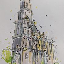 My project for course: Expressive Architectural Sketching with Colored Markers. Sketching, Drawing, Architectural Illustration, Sketchbook & Ink Illustration project by De Treabă - 09.02.2022